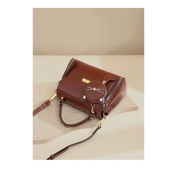 Brown cute cat bag - Picture 3 of 9